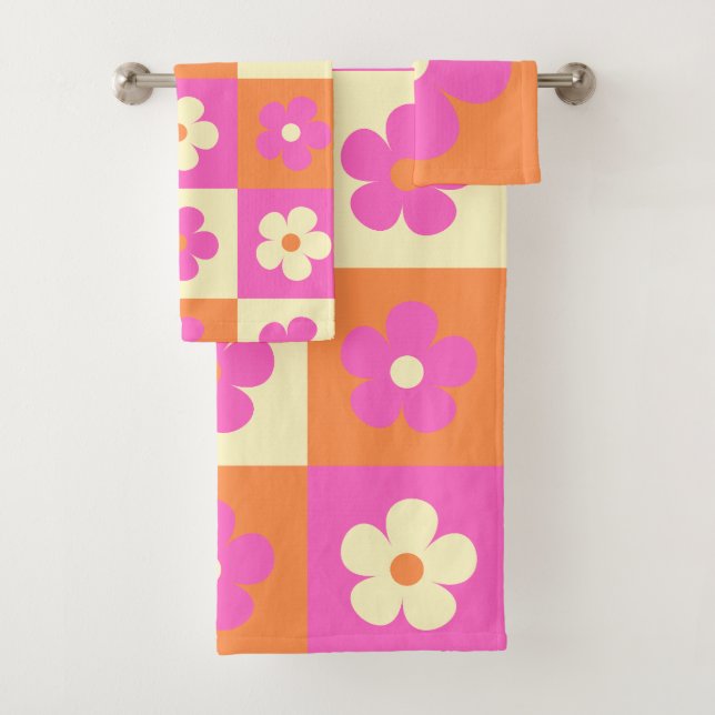 Retro Bohemisches Blumenmuster Badhandtuch Set (Insitu)