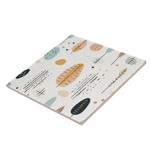 Retro Boho Abstrakt Trendy Collection Fliese