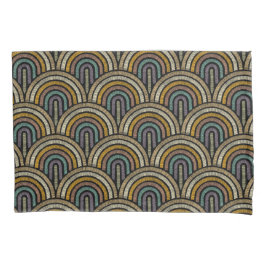 Retro Boho Arc Art Deco Pillow Case Kissenbezug