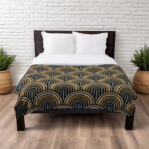 Retro Boho Arch Pattern Fleecedecke