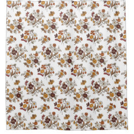 Retro Boho Blume Mittelmeer Muster Duschvorhang