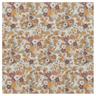 Retro Boho Blume Mittelmeer Muster Stoff