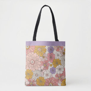 Retro-Boho-Blumengarten-Großes-Schreibtisch-Mat Tasche