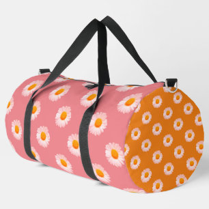 Retro Boho Daisies Groovy Daisy Blume Power Groß Duffle Bag