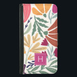 Retro Boho farbenfrohe florale Monogramm Geldbeutel Hülle Für Das Samsung Galaxy S5<br><div class="desc">Retro Boho farbenfrohe florale Monogramm Samsung Galaxy S5 Ballett Case. Perfekt als maßgeschneidertes Geschenk an ein Mädchen,  eine Tochter,  einen Freund oder einen Offizier.</div>
