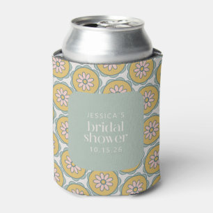Retro Boho Floral Pastell Hochzeitsdusche  Dosenkühler