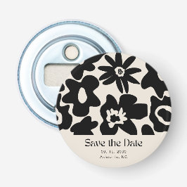 Retro Boho Floral Wedding Save the Date Flaschenöffner