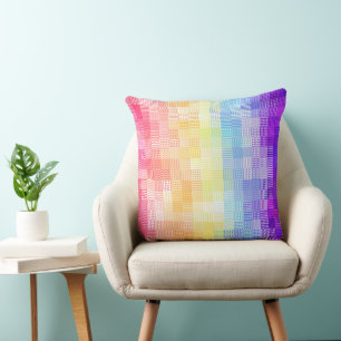 Retro Boho Funky Quirky Xenogender Kariert Pride Kissen