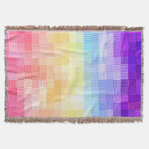 Retro Boho Funky Quirky Xenogender Karierte Stolz Decke