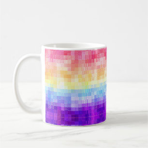 Retro Boho Funky Quirky Xenogender Karierte Stolz Kaffeetasse