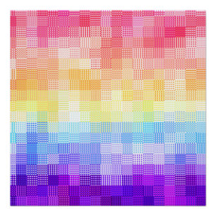 Retro Boho Funky Quirky Xenogender Karierte Stolz Poster
