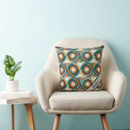 Retro-Boho-Muster - benutzerdefinierbarer Name Kissen