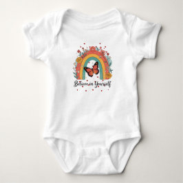 Retro Boho Regenbogen Glaube an dich selbst Schmet Baby Strampler