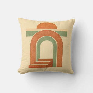 Retro-Boho-Regenbogenbogen-Minimalistisches Design Kissen