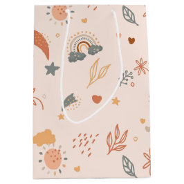 Retro Boho Rust Brown Mittlere Geschenktüte