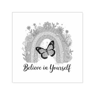 Retro Boho Schmetterling Glaube An Dich Selbst Was Permastempel