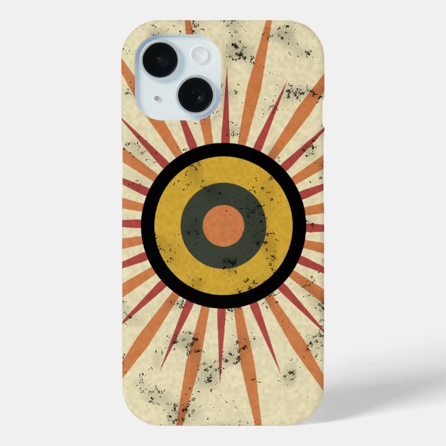 Retro-Boho-Sonnenstrahl-Design Case-Mate iPhone Hülle (Rückseite)