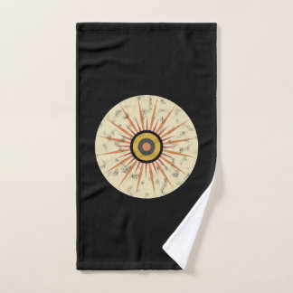 Retro-Boho-Sonnenstrahl-Design Handtuch