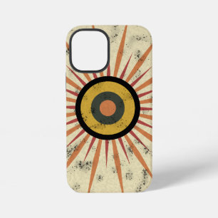 Retro-Boho-Sonnenstrahl-Design iPhone 12 Mini Hülle