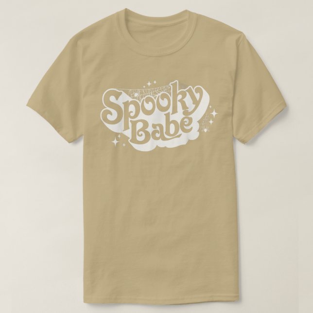 Retro Boho Style Spooky Babe Spooky Season Funny H T-Shirt (Design vorne)