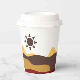 Retro Boho Sun Pappbecher