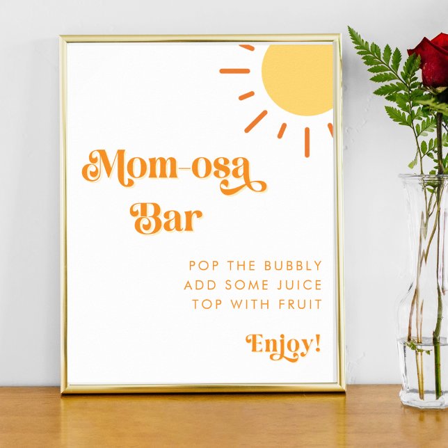 Retro Boho Sun Sunshine Mama-Osa Bar Baby Dusche Poster (Von Creator hochgeladen)