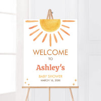 Retro Boho Sunshine Baby Dusche Willkommen