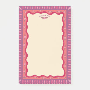 Retro Boho Süße CUSTOM NAME To-Do Einkaufsliste Post-it Klebezettel