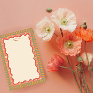 Retro Boho Süße CUSTOM NAME To-Do Einkaufsliste Post-it Klebezettel