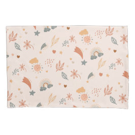 Retro Boho Wasserfarbe Regenbogenneutral Kissenbezug