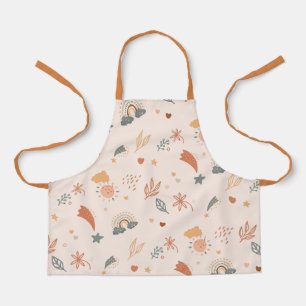 Retro Boho Wasserfarbe Regenbogenneutral Schürze