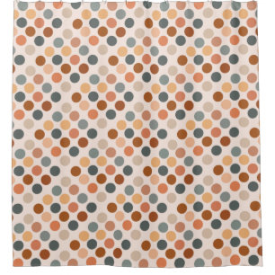Retro Boho Wasserfarbpunkte neutral Duschvorhang