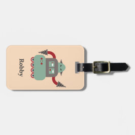 Retro Bohrer-Roboter-personalisierter Gepäck-Umbau Gepäckanhänger