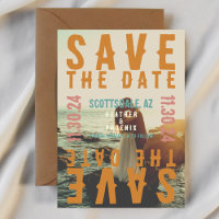Retro Bold Bright Typografy Foto Save the Date