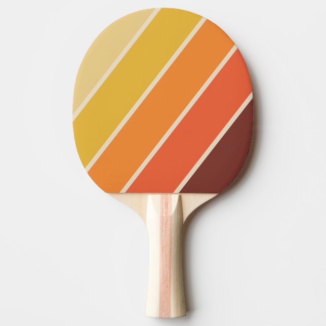 Retro Bold gestreift Tischtennis Schläger (Vorderseite)