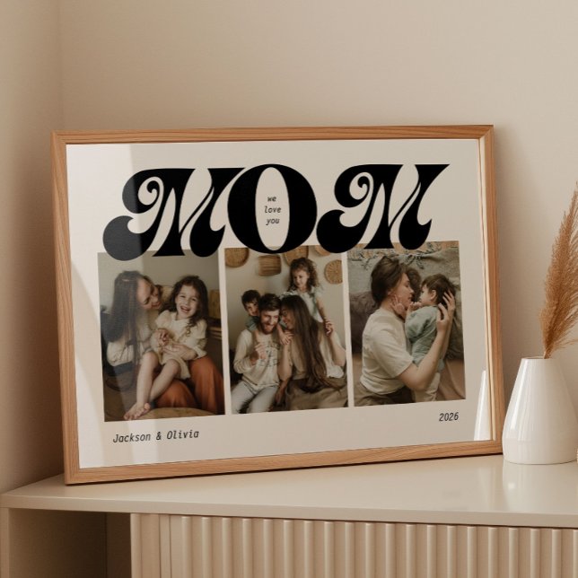 Retro-Bold-Mama-3-Foto-Collage Poster (Von Creator hochgeladen)