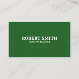 Retro Bold Minimalist Green QR Code Business  Visitenkarte