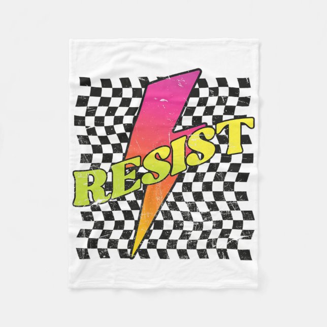 Retro Bold Resist  Fleecedecke (Vorderseite)