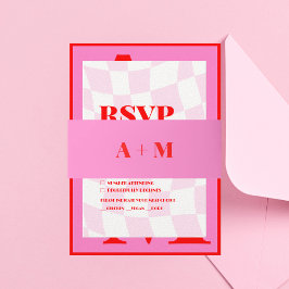 Retro Bold Typografie Pink Red Einladungsbanderole