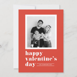 Retro Bold Typografy Red Foto Valentinstag Feiertagskarte