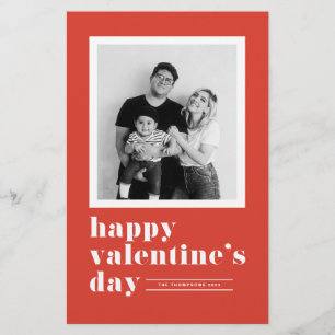 Retro Bold Typografy Red Valentine's Day Card