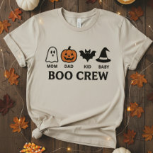 Retro-„Boo Crew“-Familie-Passende Halloween-T-Shir