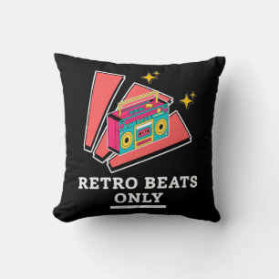Retro Boombox 80er 90er Vintage Musik Beats Kissen