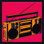 Retro Boombox Foto Erweiterung Pop-Art-Poster<br><div class="desc">Retro 80er/90s Boombox Radio Foto Erweiterung Pop-Art Poster</div>