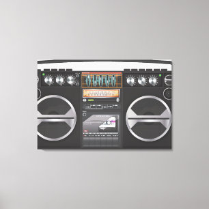 Retro Boombox Getto-Bläser Leinwanddruck