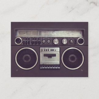 Retro Boombox Getto-Bläser-Musikindustriekarte Visitenkarte
