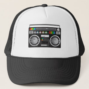 Retro-Boombox-Ghetto-Blaster-Grafik Truckerkappe