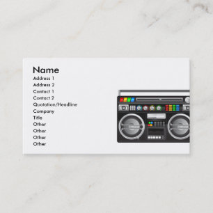Retro-Boombox-Ghetto-Blaster-Grafik Visitenkarte