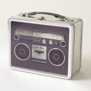 Retro Boombox Ghetto Blaster Music Metall Brotdose