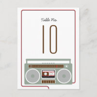 Retro Boombox Indie Mixtape Hochzeit rot / schwarz